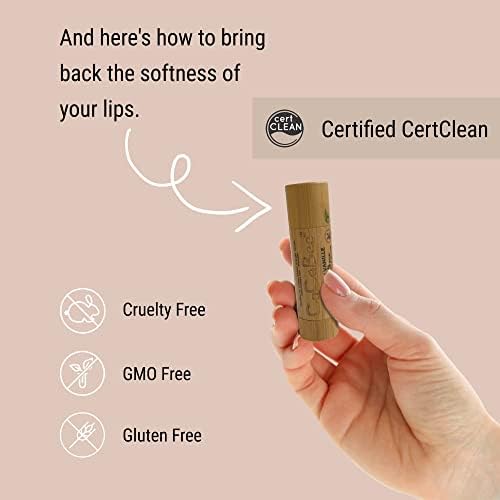 Chapstick Bálsamo labial hidratante labial para labios secos y agrietados, bálsamo labial 100% orgánico para labios suaves y brillantes, bálsamo