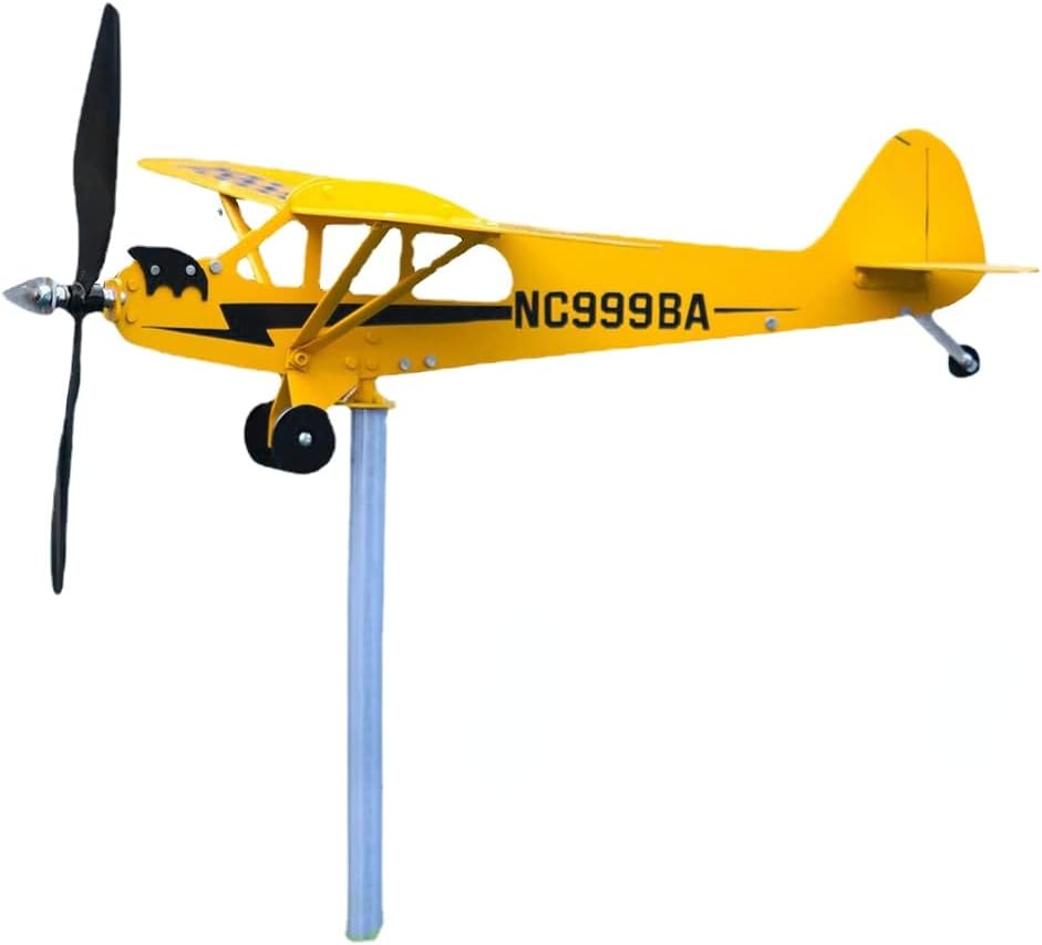 Piper J3 Cub – Molino de viento para avión, veleta meteorológica de avión, instrumento de medición de viento, veleta de metal para el clima, regalo