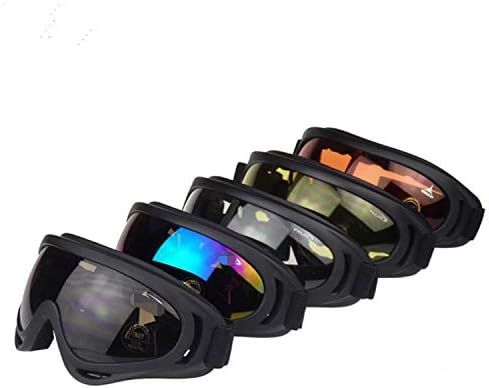 Gafas de motocicleta  Juego de 5  Dirt Bike ATV Motocross Anti-UV 400 Gafas tácticas militares para hombres, mujeres, niños, jóvenes y adultos