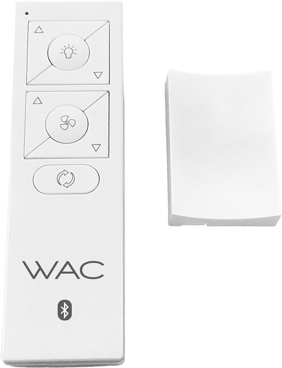 WAC Lighting Eclipse Ventilador de techo inteligente de 5 aspas para interiores y exteriores, 54 pulgadas, níquel cepillado negro mate con LED de