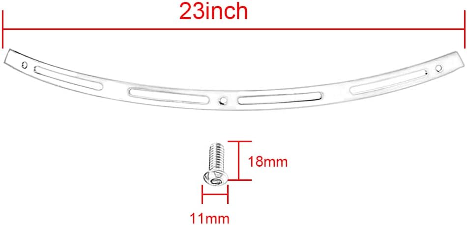 WYNMOTO Parabrisas de acero inoxidable pulido con ranuras para parabrisas cromado compatible con Harley Touring Electra Street Glide Ultra Limited
