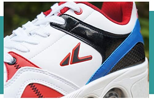 Zapatos para parkour con cuatro ruedas de patines, zapatos para correr, 38