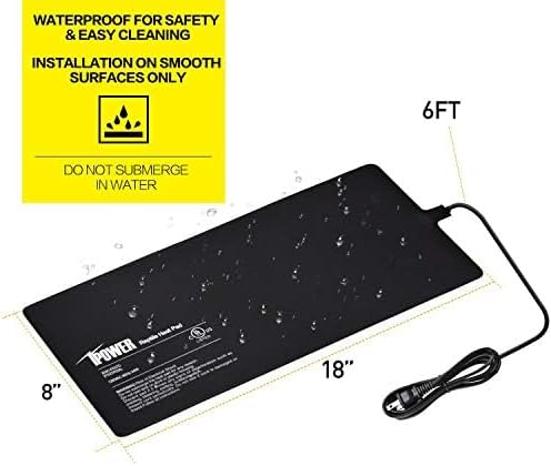 IPower Almohadilla de calor para reptiles de 4 W8 W16 W24 W, calentador de terrario debajo del tanque, alfombrilla térmica y controlador de