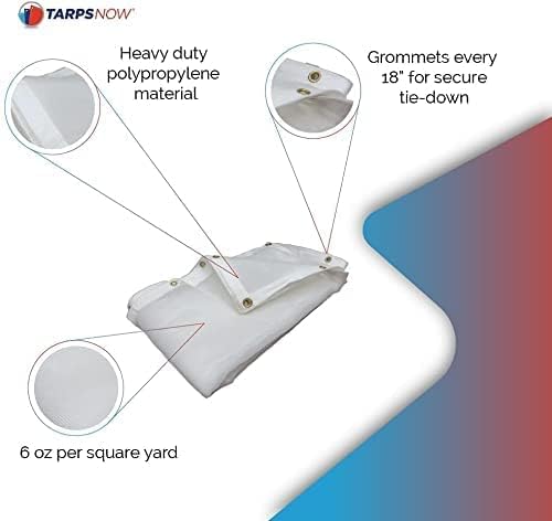 Tarps Now Lona de malla resistente, (8 x 10 pies) con 75% de sombra y ojales de latón, lona protectora multiusos con flujo de aire para amarres,