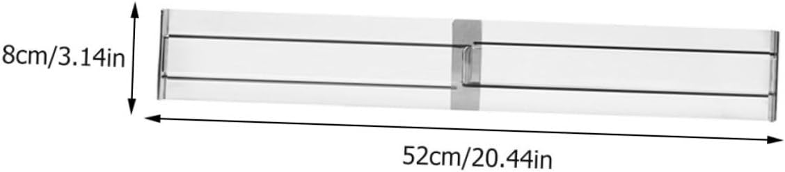 Zerodeko Separadores telescópicos transparentes de armario de 3 piezas, divisores de cajones expandibles, compartimento para cajón, separador de