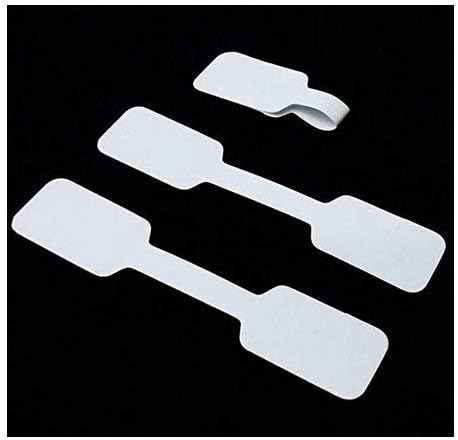 Etiquetas de precio de joyería en blanco Collar Anillo Joyería Etiqueta autoadhesiva Etiqueta cuadrada Barbell Etiquetas Etiquetas Pegatinas de papel