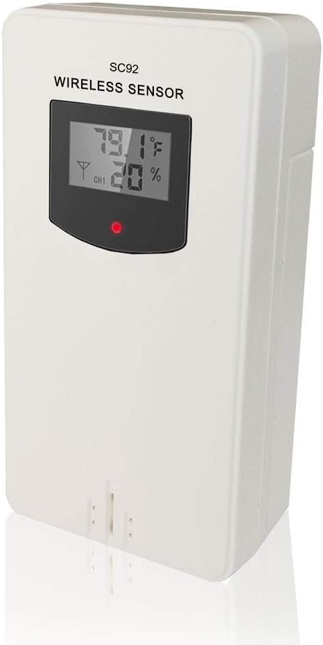SMARTRO Sensor remoto inalámbrico de reemplazo de termómetro para interior y exterior para SC92