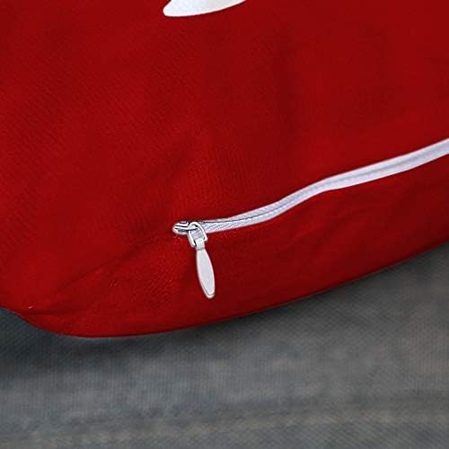 Emvency Funda de almohada decorativa con diseño de botes rojos, diseño náutico, océano, blanco, decoración del hogar, funda cuadrada de 18 x 18