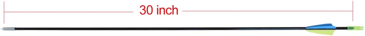 CQ Archery Fiberglass Target Practice Arrows 2830inch Recurve Bow Arrows for Beginners or Kids and Youth(12pcs)