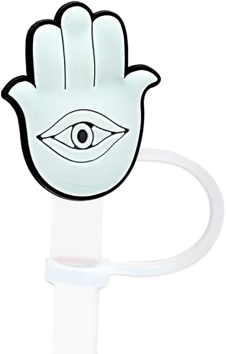 Tapa grande de paja para niños de 0.394 in de ojo malvado para Stanley Cup 40 oz 30 oz de silicona de dibujos animados de paja tapas de paja tapas