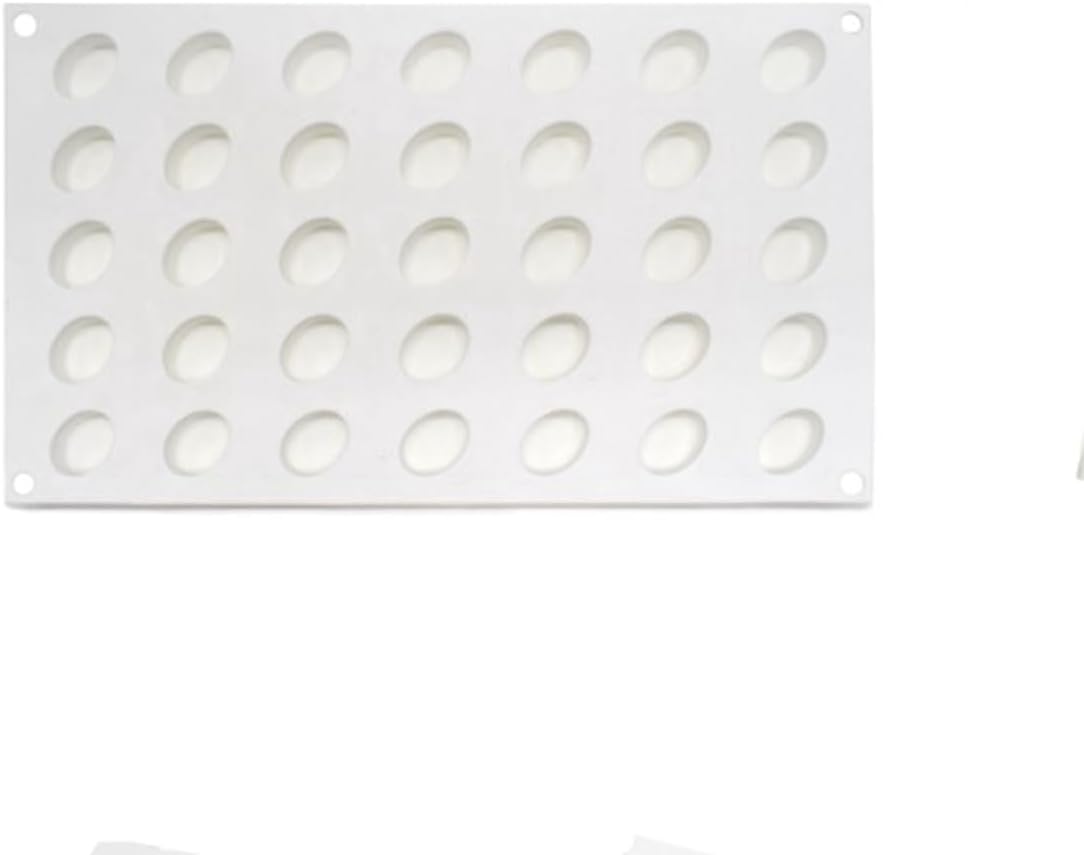 mostsom Molde ovalado de silicona para dulces, 35 rejillas, moldes para fondant de chocolate, herramientas de decoración para hornear
