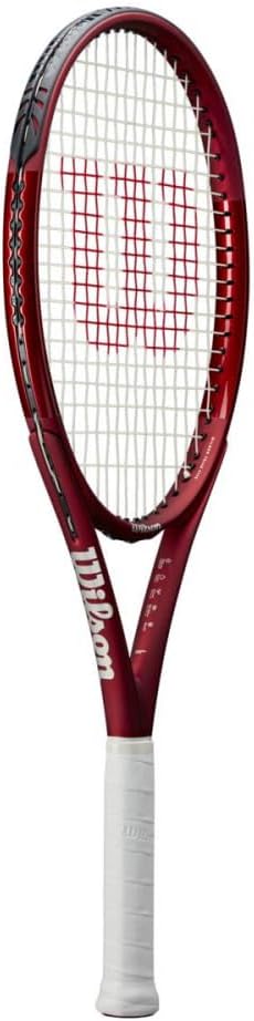 Wilson Triad Five – Raqueta de tenis encordada con hilo rojo Luxilon Element Soft IR 127, combo que cambia el juego en un marco amigable con los
