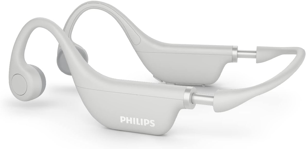 PHILIPS TAK4607GY – Auriculares Bluetooth de conducción ósea para niños con micrófono interno y controles parentales, gris, TAK4607GY