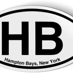 HB Hampton Bays New York Oval – Imán para coche, 5 pulgadas HB Hampton Bays New York Oval – Imán para coche, 5 pulgadas