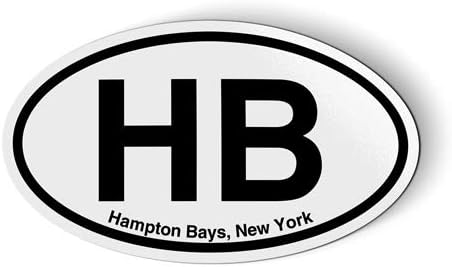 HB Hampton Bays New York Oval – Imán para coche, 5 pulgadas