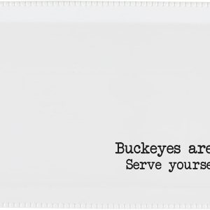 47th & Main Utensilios de cerámica con temática de fútbol, Platón, Ohio State Buckeyes 47th & Main Utensilios de cerámica con temática de fútbol, Platón, Ohio State Buckeyes