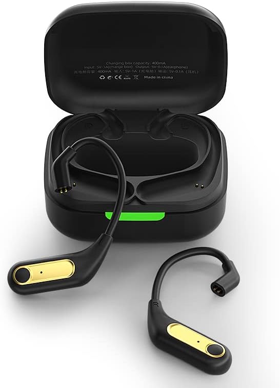Linsoul KZ AZ15 – Gancho inalámbrico Bluetooth 5.2 mejorado con estuche de carga para auriculares IEMs, batería de larga duración, operación con un