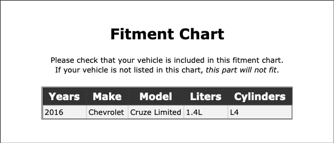 Junta de brida de tubo de escape colector a convertidor compatible con Chevrolet Cruze Limited 1.4L L4 2016 PC-783300