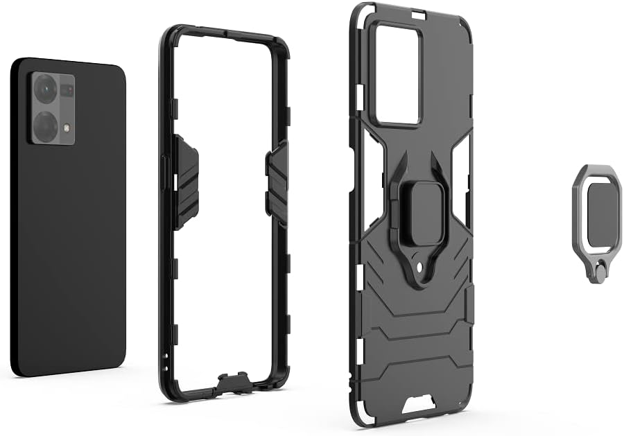 Funda para Oppo Reno 7 4G, soporte magnético para automóvil para Oppo Reno7 4G CPH2363  F21s Pro 4G CPH2461  F21 Pro 4G, color negro