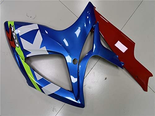 Carenado de plástico azul rojo apto para Suzuki 2006 2007 GSXR 600750 Molde de inyección ABS Carrocería nuevo mercado de accesorios Kit de