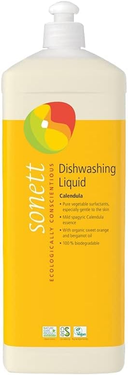 Sonett Organic – Caléndula líquida para lavavajillas – 34 onzas líquidas (paquete de 1)