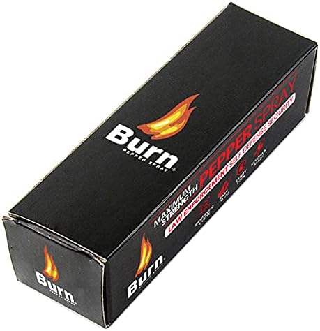Burn Llavero de spray de pimienta para mujeres y hombres de autodefensa, fuerza máxima de 12 oz, estuche de clip para cinturón de seguridad moldeado