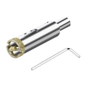 ASNOMY Sierra de agujero de diamante de 58 pulgadas con broca piloto, sierra de agujero recubierta de punta de diamante con broca guía para vidrio, ASNOMY Sierra de agujero de diamante de 58 pulgadas con broca piloto, sierra de agujero recubierta de punta de diamante con broca guía para vidrio,