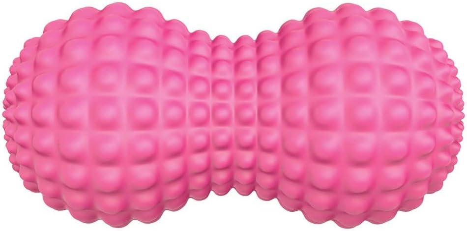 SELEWARE Bola de masaje de maní, bola de masaje de lacrosse doble de maní para espalda, cuello, hombros, columna vertebral, piernas, caderas, bola