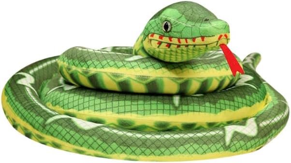Peluche Cobra de 67 pulgadas, serpiente cobra, serpiente de peluche, gran tamaño King, serpiente, zoólogo, disfraz de Halloween, pitón realista,