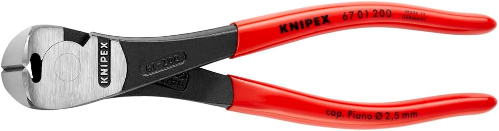 KNIPEX – 67 01 200 Herramientas – Pinzas de corte de extremo de alto apalancamiento (6701200)