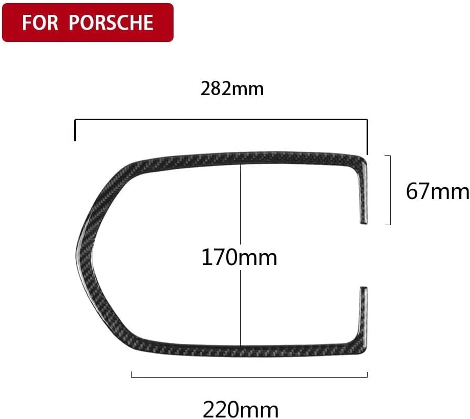burnmoto Accesorios de fibra de carbono para interior de automóvil, cubierta de lámpara de lectura de techo, compatible con Porsche Macan 2014-2021