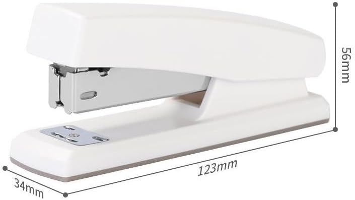 Engrapadora de oficina de escritorio con 2000 grapas, engrapadora de media tira, capacidad de 20 hojas, capacidad de 100 grapas (blanco)