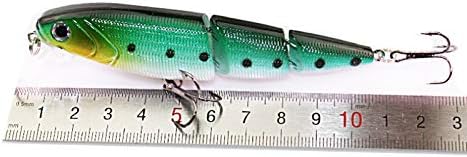 OriGlam 4 señuelos de pesca articulados, cebos de natación realistas multiarticulados, cebos duros, cebo de agua superior, cebo de hundimiento