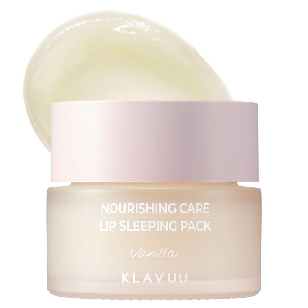 Klavuu Nourishing Care Lip Sleeping Pack – Máscara de labios para exfoliar y nutrir el bálsamo de tratamiento labial para labios secos – Aceite