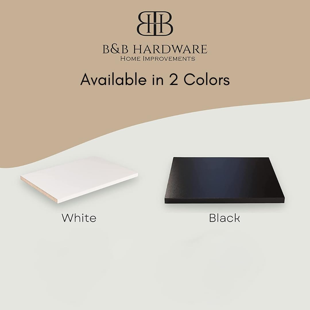 B&B HARDWARE Estantes blancos de melamina de 12 pulgadas de grosor, personalizados, cortados a medida (17 pulgadas de profundidad x 35 pulgadas de