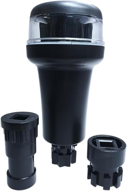 Pactrade Marine Luz de navegación de carcasa negra LED 3 AA funciona con pilas verde y rojo con adaptador barco inflable sin base adhesiva de