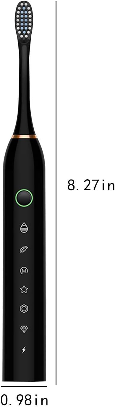 Cepillo de dientes eléctrico para adultos, cepillo de dientes eléctrico con 8 cabezales de cepillo y caja de cepillo de dientes, 6 modos de