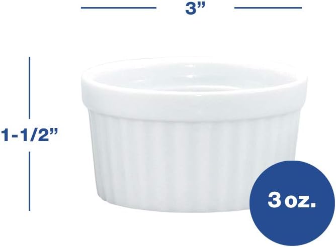 HIC Conjunto de 6 miniplatos de porcelana para mantequilla, Blanco