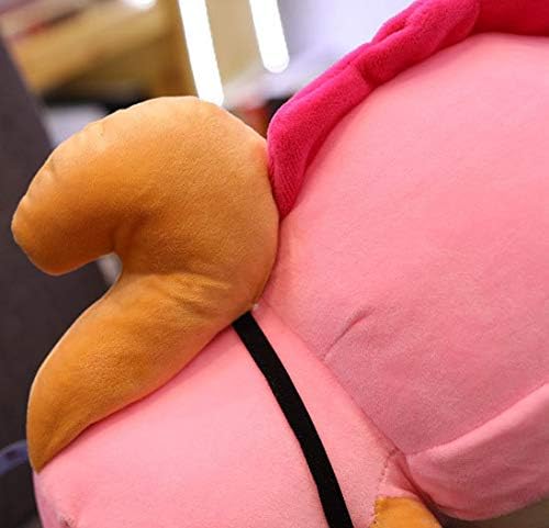 Lindo animal de peluche de ardilla para cosplay como unicornio rosa, juguete de ardilla suave con disfraz de unicornio, juguetes de peluche de gran