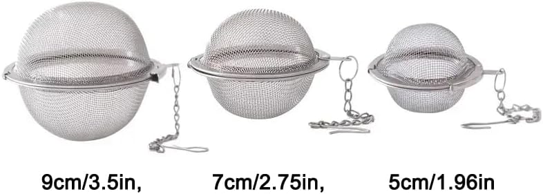 Bola de té de malla de acero inoxidable, infusor de té de malla extra fina para té de hojas sueltas, coladores de té, infusor de té, filtros de