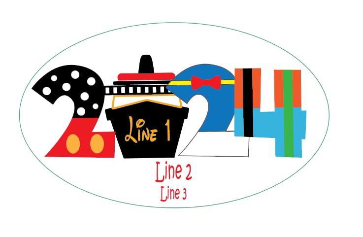 Magical World Choose Your Year Magnet Decoration Customized for your Stateroom Door on your Disney Cruise, Carnival, Royal Caribbean, etc