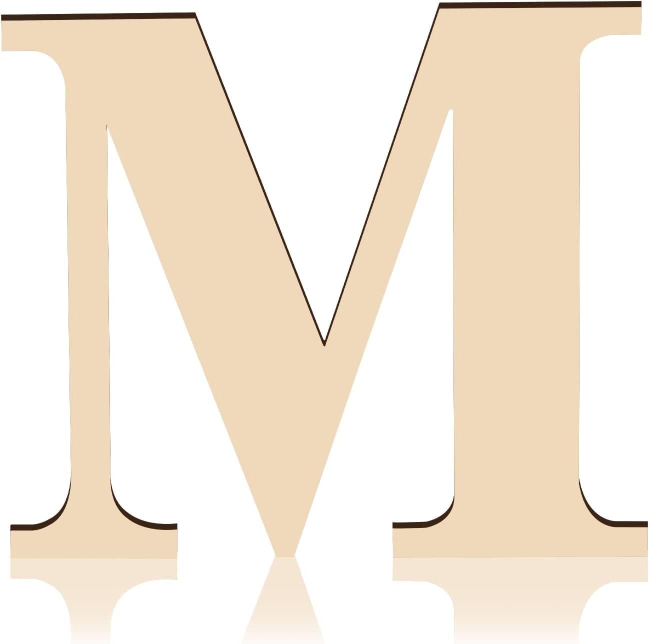 Letras de madera de 12 pulgadas de alto, letras de madera sin terminar de 0.28 pulgadas de grosor, letras de madera en blanco para decoración de