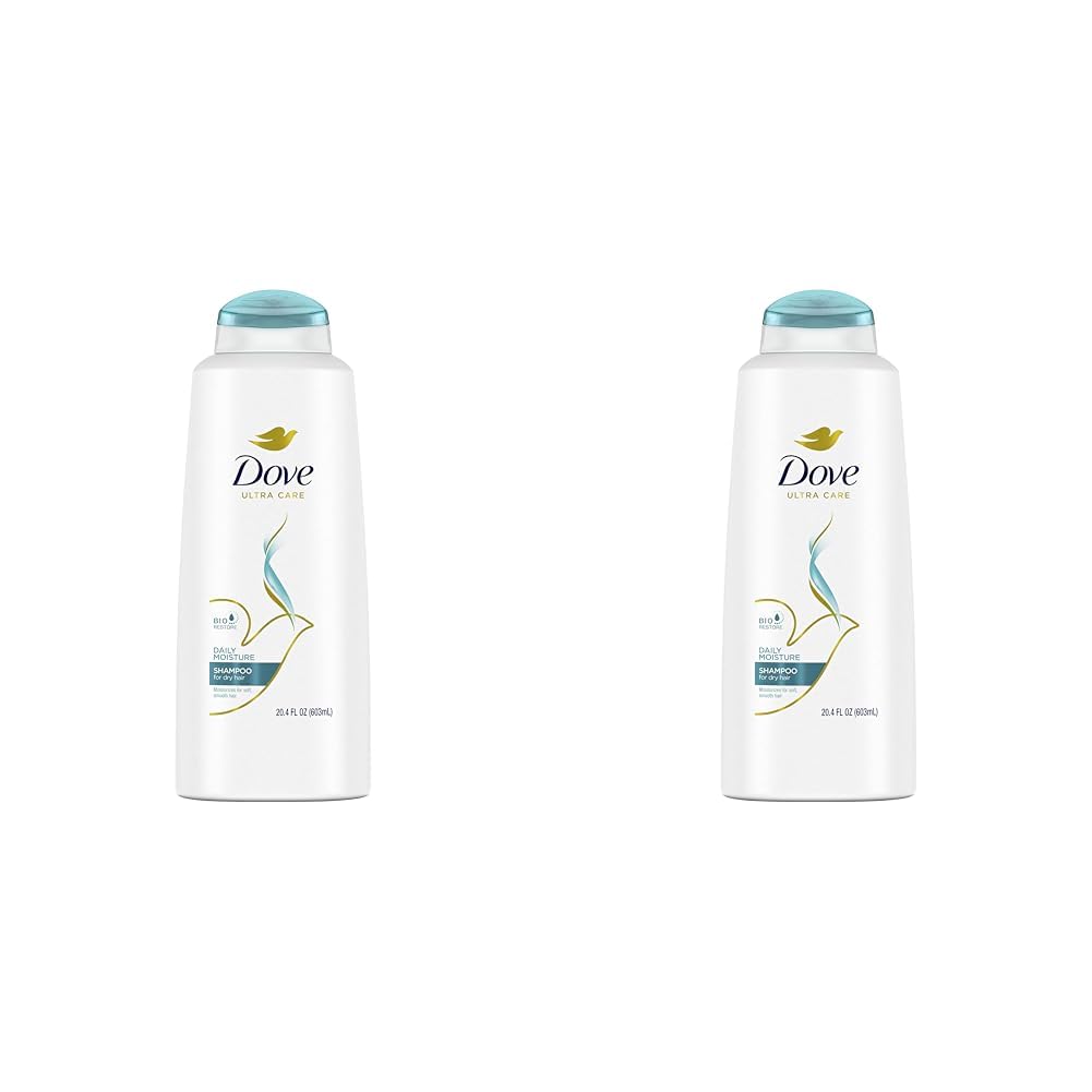 Dove Ultra Care Champú Humedad Diaria para Cabello Seco Champú con Complejo Bio-Restore 20.4 oz (Paquete de 2)