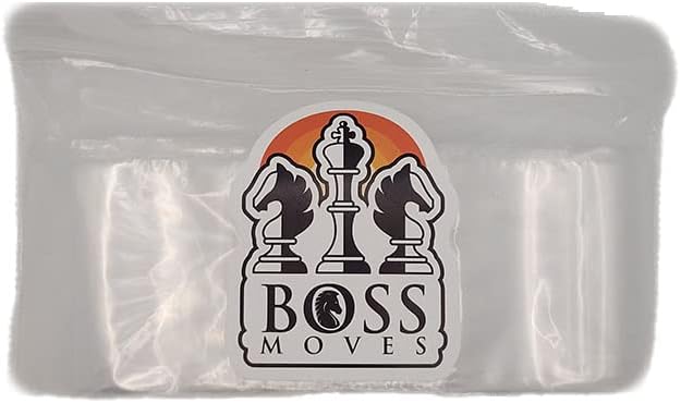 Boss Moves – Fuerte y fácil de usar mini bolsas con cremallera, 200 bolsas con cremallera de varios tamaños 1 x 1 pulgada (100) y 2 x 2 pulgadas