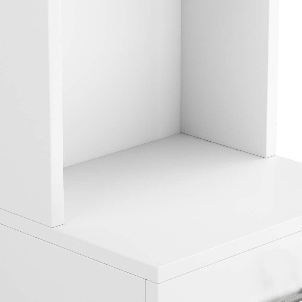 Goujxcy Estación de salón de montaje en pared, gabinete de almacenamiento para estilista, estación de peluquería, equipo de spa con 5