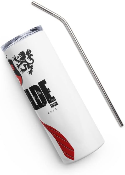 RBD Rebelde Skinny – Botella de agua aislada de acero inoxidable, doble pared al vacío, taza de viaje con tapa sellada y popote