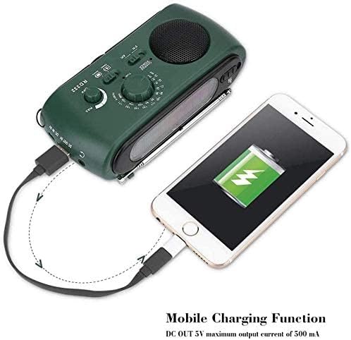 Radios portátil Am FM emergencia energía solar manivela radio AMFMSW Radio de emergencia con linterna LED cargador de teléfono de emergencia