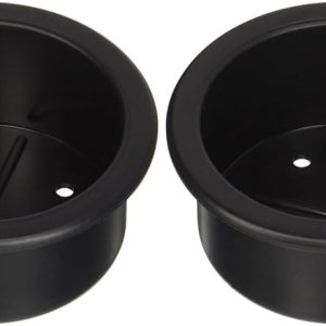 Beckson GH31-B1-U Shallow Series – Soporte empotrable para bebidas, paquete de 2, color negro Beckson GH31-B1-U Shallow Series – Soporte empotrable para bebidas, paquete de 2, color negro