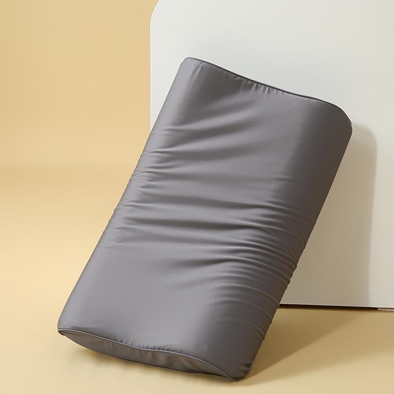 Zhiyuan Funda de almohada de contorno de 100% algodón, solo funda de almohada de espuma viscoelástica, protector de almohada para almohada cervical