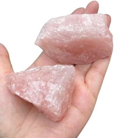 Piedras naturales ásperas de cuarzo rosa grande, cuarzo rosa crudo de 2.5-4 pulgadas, cuarzo rosa, piedra de amor, cristales curativos, 0.25-2 libras